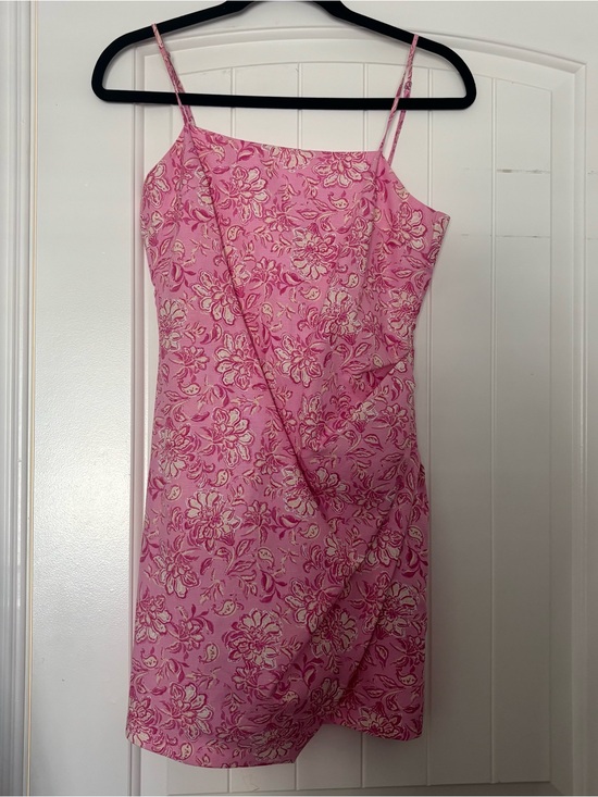 Zara Dresses & Skirts - Zara Floral Pink Slip Dress with Spaghetti Straps